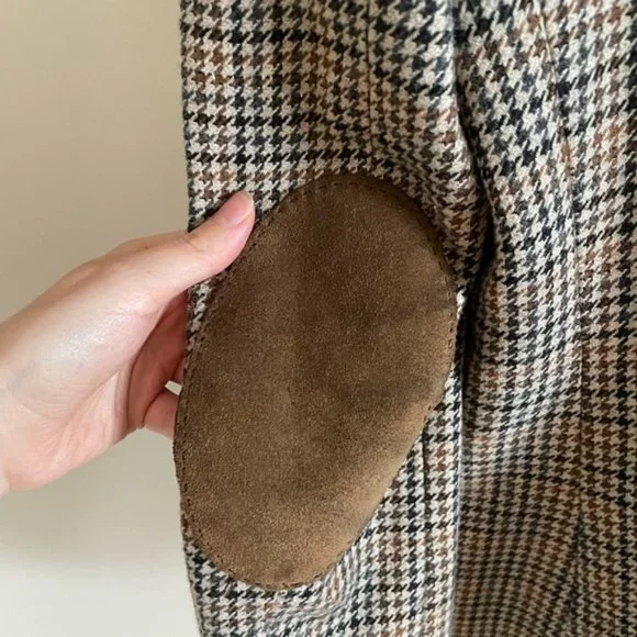 Zara Double Breasted Houndstooth Blazer Size Small - Dark Academia Aesthetic - Picture 9 of 12